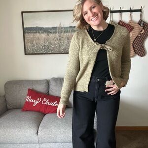 Fever Olive Green Cardigan Sweater
